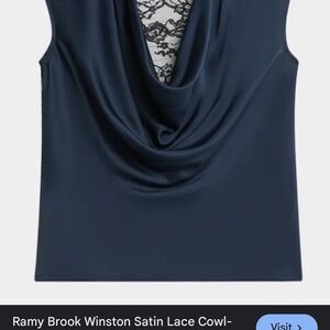 Ramy Brook “Winston” lustrous satin blouse